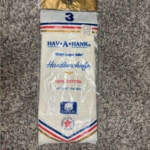 Hav A Hank vintage set of three handkerchiefs, new in the packaging